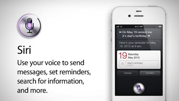 The original Siri interface on iOS 5, 2011